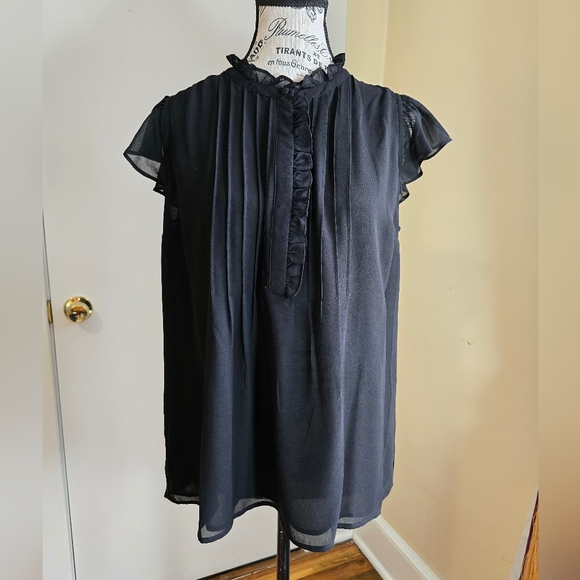 Adrianna Papell Tops - Adrianna Papell Black Blouse Size M New with Tag